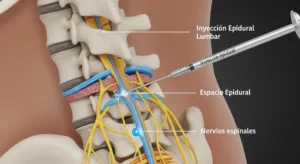 preparación para un tratamiento con inyección epidural lumbar-clinica del dolor