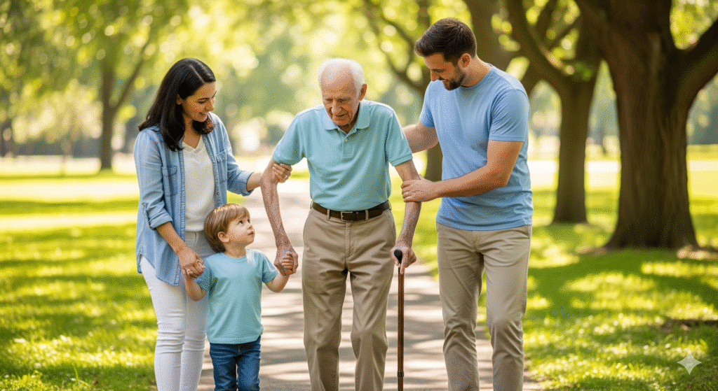 Paciente en sesión de rehabilitación prevención de la sarcopenia - clinica del dolor